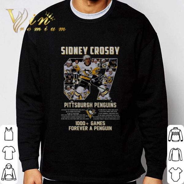 87 Sidney Crosby Pittsburgh Penguins 1000 Games Forever A Penguins Shirt