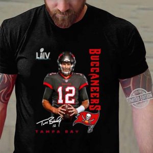 Hot 12 Tom Brady Tampa Bay Buccaneers Super Bowl LV 2021 Shirt 2