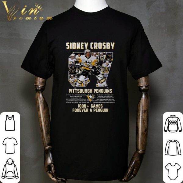 87 Sidney Crosby Pittsburgh Penguins 1000 Games Forever A Penguins Shirt