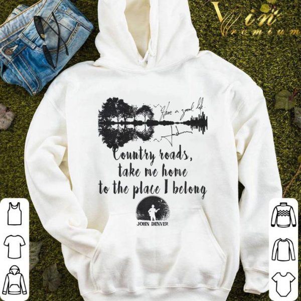 John Denver Signature Country Roads Take Me Home To The Place I Belong Shirt