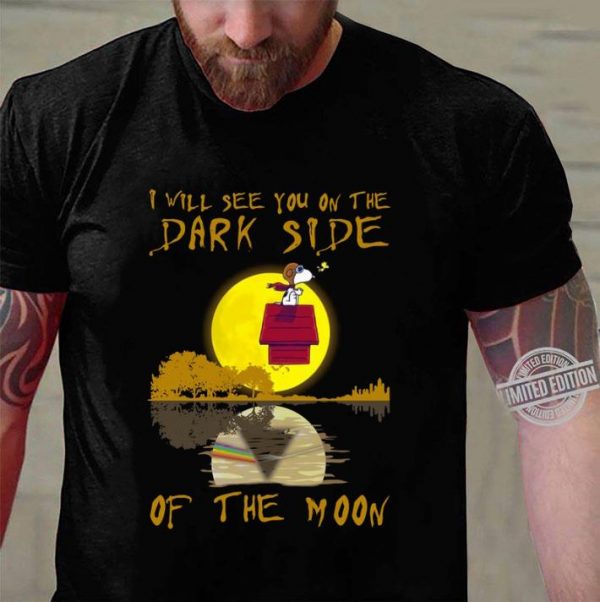 Best Snoopy Woodstock Pink Floyd I Will See You On The Dark Side Of The Moon Shirt