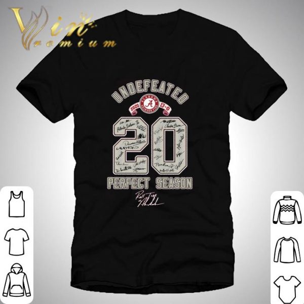 Georgia Bulldogs vs Alabama Crimson Tide Undefeated 2020 Perfect Season Signatures Shirt