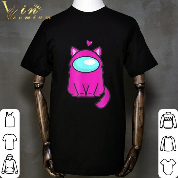 Pink Cat Astronaut Among Us Game Shirt