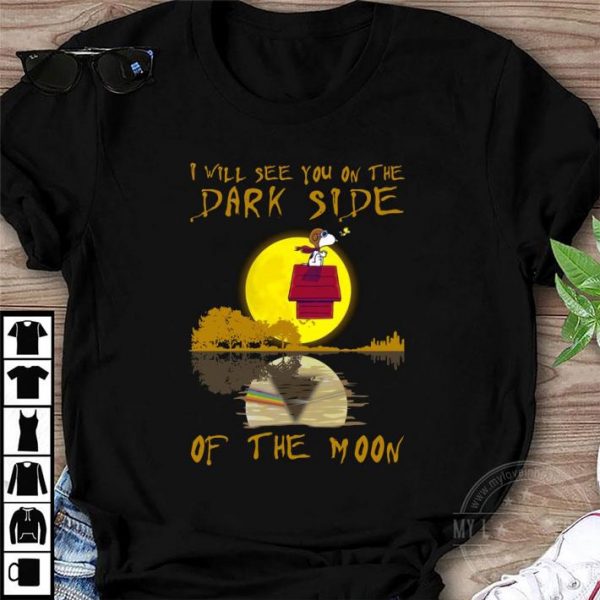 Best Snoopy Woodstock Pink Floyd I Will See You On The Dark Side Of The Moon Shirt