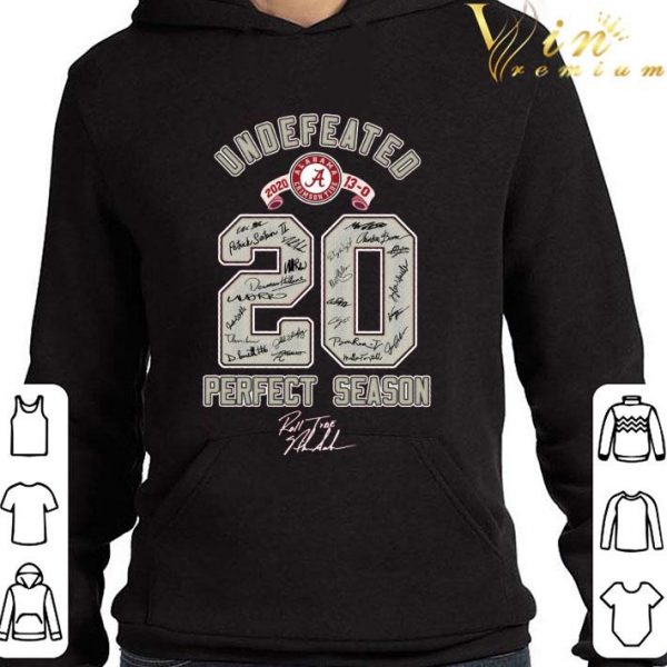 Georgia Bulldogs vs Alabama Crimson Tide Undefeated 2020 Perfect Season Signatures Shirt