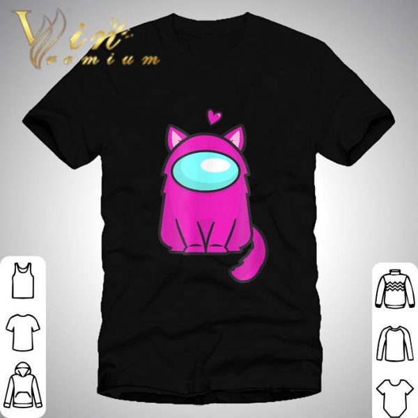 Pink Cat Astronaut Among Us Game Shirt