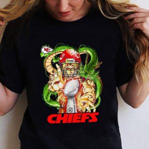 Funny Kansas City Chiefs Son Goku Kamehameha Super Bowl Dragon ball shirt 1