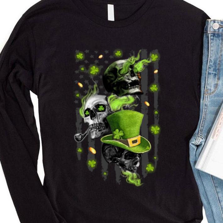 Awesome Skulls St. Patrick's Day American Flag Shirt eeb070af skulls st patrick s day american flag shirt 4 - Awesome Skulls St. Patrick's Day American Flag Shirt