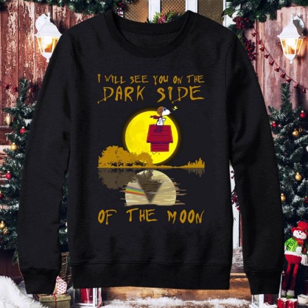 Best Snoopy Woodstock Pink Floyd I Will See You On The Dark Side Of The Moon Shirt