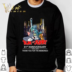 Statue Of Liberty Tom And Jerry 81st Anniversary 1940-2021 Thank You For The Memories Shirt 2