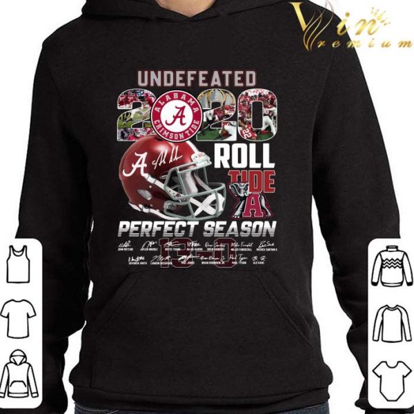 Undefeated Alabama Crimson Tide 2020 Roll Tide Perfect Season signatures shirt