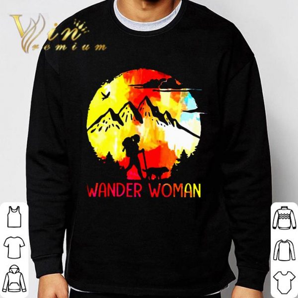2021 Hiking Girl With Dog Wander Woman shirt