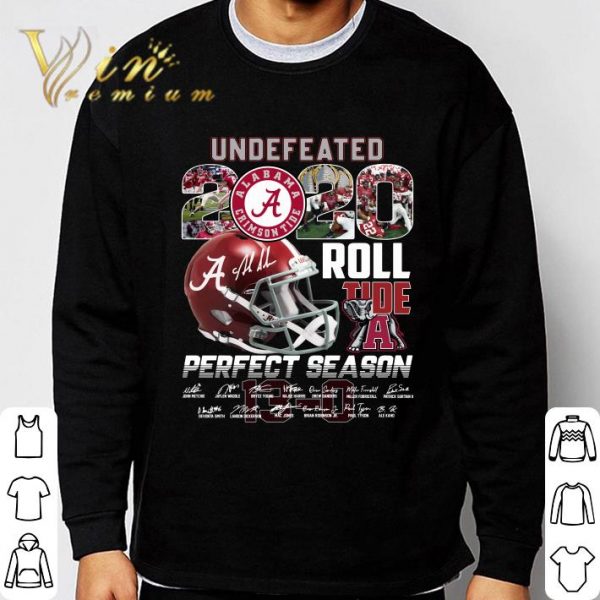 Undefeated Alabama Crimson Tide 2020 Roll Tide Perfect Season signatures shirt