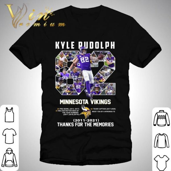 Kyle Rudolph Minnesota Viking 2011-2021 Signature Thanks For The Memories shirt