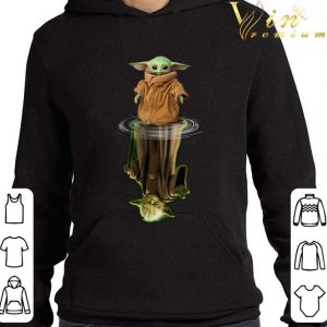 The Mandalorian Baby Yoda reflection water mirror Master Yoda Star Wars shirt 3