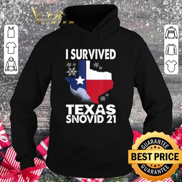 Funny I Survived Texas Snow Storm Blizzard Snovid 21 T-Shirt