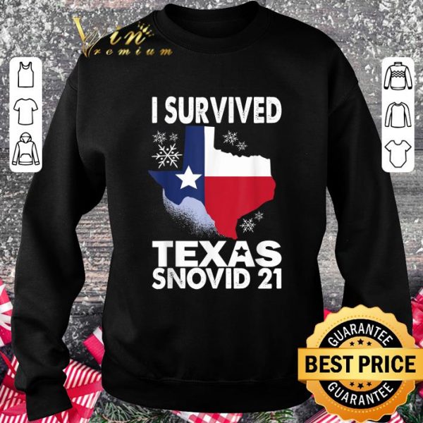 Funny I Survived Texas Snow Storm Blizzard Snovid 21 T-Shirt
