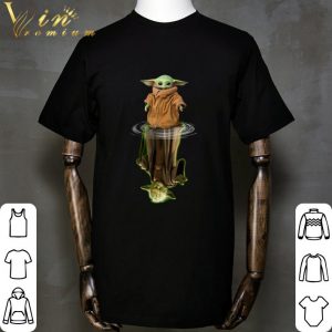 The Mandalorian Baby Yoda reflection water mirror Master Yoda Star Wars shirt 1