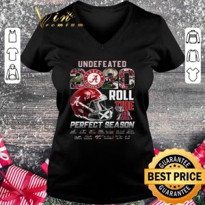 Funny Undefeated Alabama Crimson Tide 2020 Roll Tide Perfect Season 13-0 signatures shirt