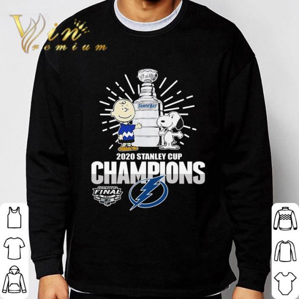 Charlie Brown And Snoopy Tampa Bay Lightning 2020 Stanley Cup Champions shirt