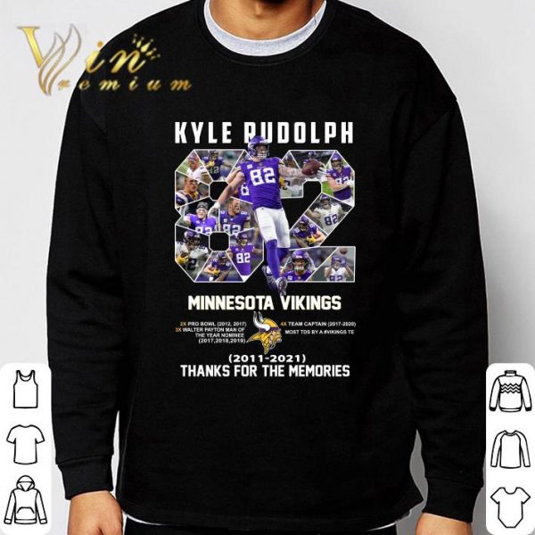 Kyle Rudolph Minnesota Viking 2011-2021 Signature Thanks For The Memories shirt