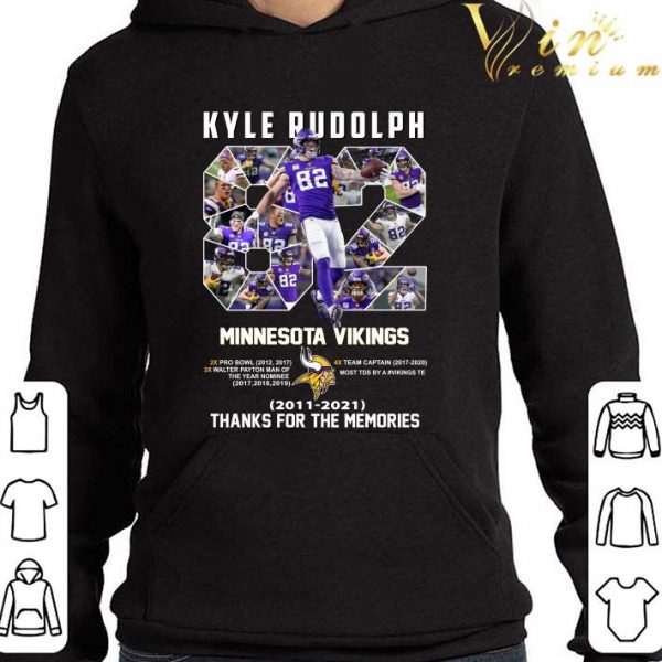 Kyle Rudolph Minnesota Viking 2011-2021 Signature Thanks For The Memories shirt