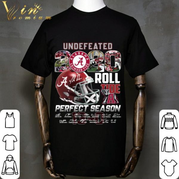 Undefeated Alabama Crimson Tide 2020 Roll Tide Perfect Season signatures shirt