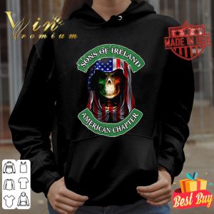 Best Skull Sons Of Ireland American Flag Chapter St. Patrick's day shirt 3