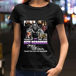 Hot 72 years of Black Sabbath 1948-2020 Ozzy Osbourne signature shirt 1