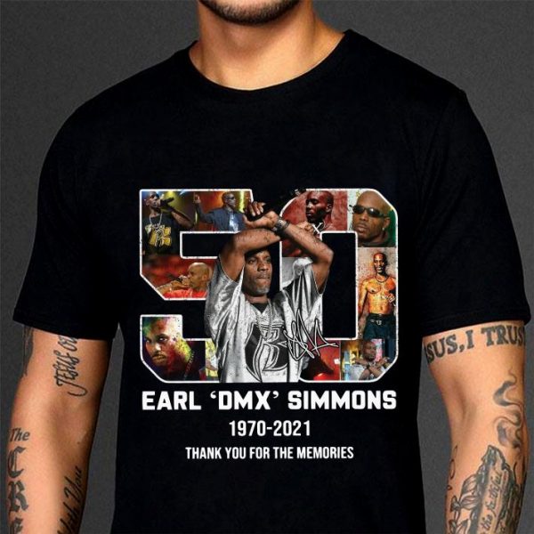 Official Earl DMX Simmons 1970-2021 Signature Thank You For The Memories shirt