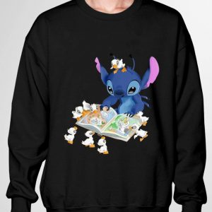 Funny Stitch And Ducks Reading Book shirt 2