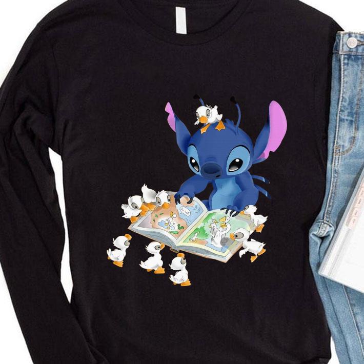 Funny Stitch And Ducks Reading Book shirt bc6708c6 stitch and ducks reading book shirt 4 - Funny Stitch And Ducks Reading Book shirt