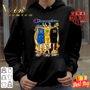 Hot Champion Golden State Warriors Stephen Curry Klay Thompson Kevin Durant Signatures Shirt 3