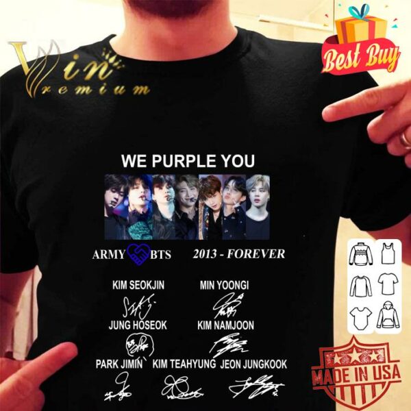 Official We Purpel You BTS shirt