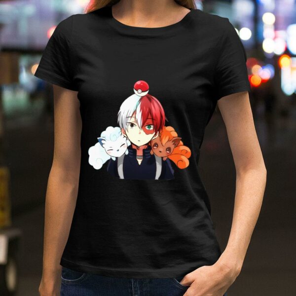 Hot Todoroki Shouto & Pokemon My hero academia Alolan Vulpix shirt