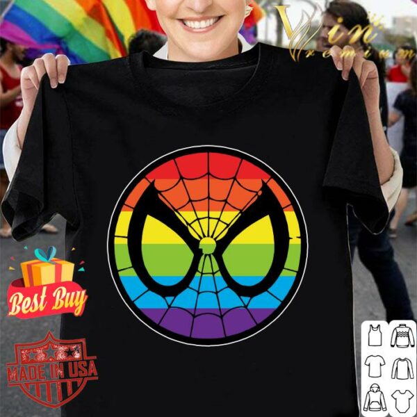Best Official LGBT World Pride 2019 Rainbow Spider Man Mark shirt