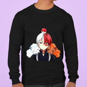 Hot Todoroki Shouto & Pokemon My hero academia Alolan Vulpix shirt 2