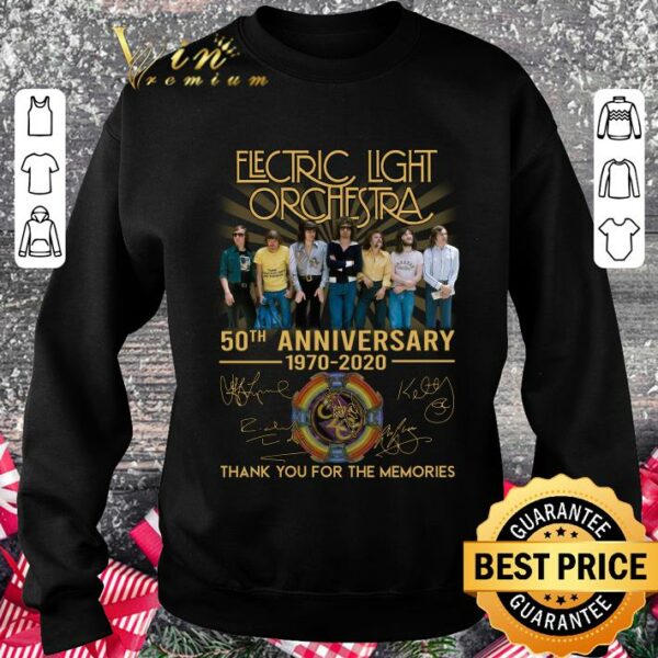Official Electric Light Orchestra 50th Anniversary Thank You For The Memories Signature shirt