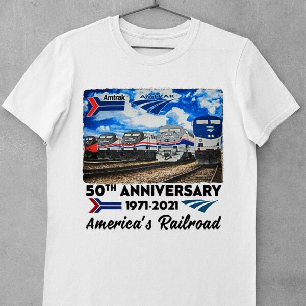 Original Amtrak 50th anniversary 1971-2021 America's Railroad shirt