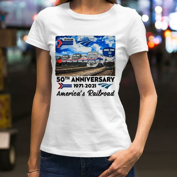 Original Amtrak 50th anniversary 1971-2021 America's Railroad shirt