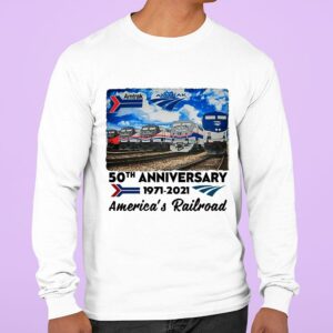Original Amtrak 50th anniversary 1971-2021 America's Railroad shirt 2