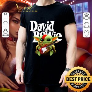 Best Baby Yoda hug guitar David Bowie Star Wars shirt 2