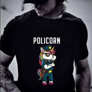 Funny Police Officer Magical Unicorn Kids Gifts Policeman Girls shirt 1