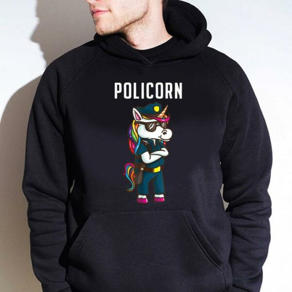 Funny Police Officer Magical Unicorn Kids Gifts Policeman Girls shirt