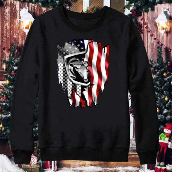 Premium Independence Day 4th of July Dodge Ram Head American Flag shirt