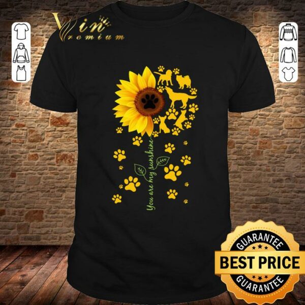 Awesome Sunflower You are my sunshine paws dogs sweater shirt
