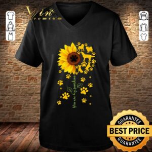 Awesome Sunflower You are my sunshine paws dogs sweater shirt 2