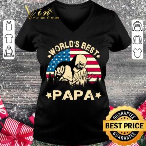 Hot World Best Welder Papa American Flag 4th Of July shirt 1
