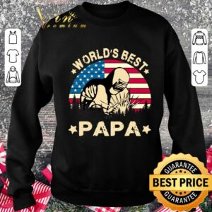 Hot World Best Welder Papa American Flag 4th Of July shirt 2