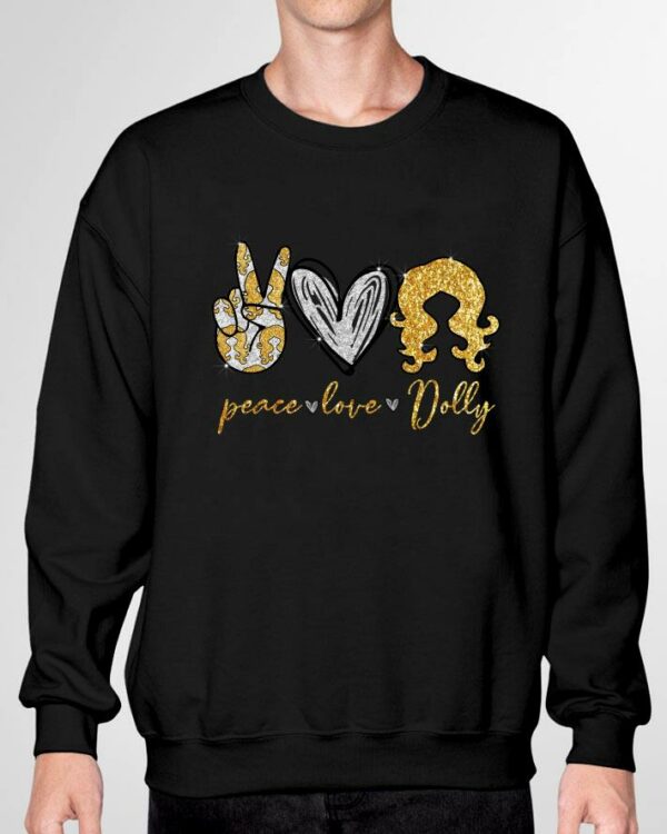 Hot Glitter Peace Love Dolly Parton shirt